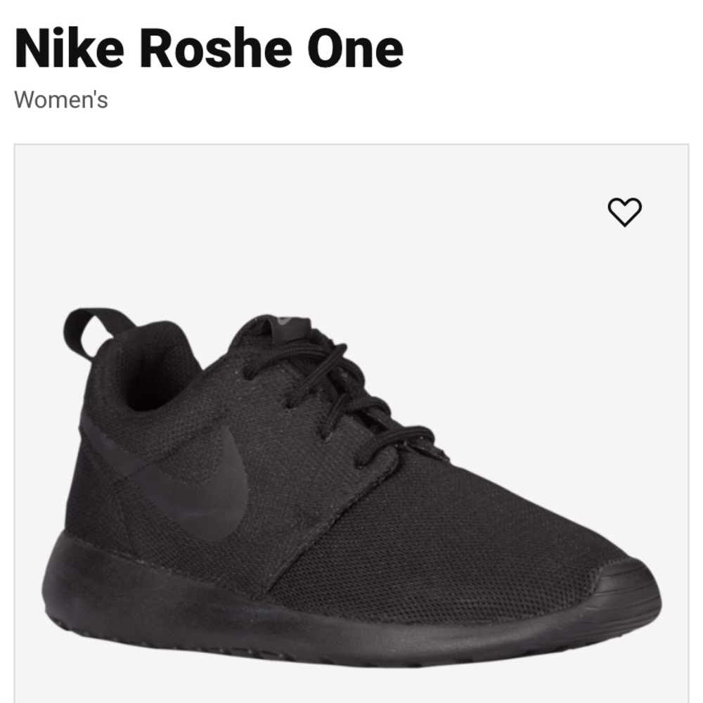 Women’s all black Nike roshe ones (size:9)